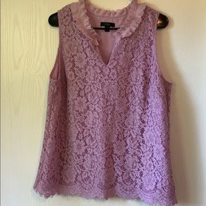 J Crew Lace Ruffle Neck TALL XL